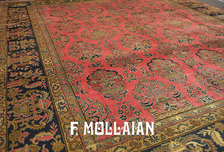 Antique Persian Kashan Kurk Carpet n°:71494298